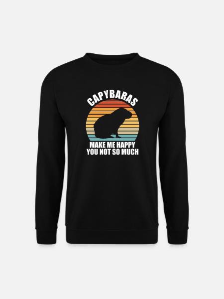 Capybara Zoo Animal Design - Unisex Sweatshirt - black