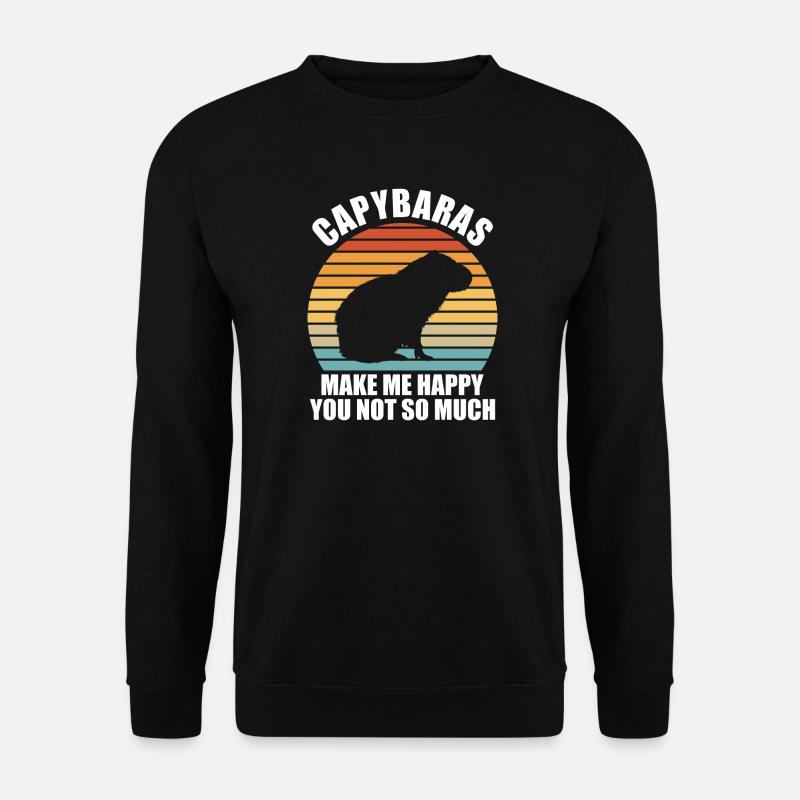 Capybara Zootier Design - Unisex Pullover - Schwarz