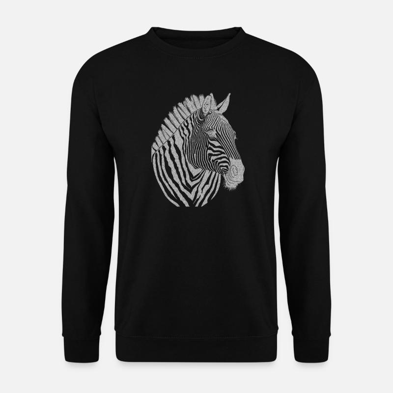 Zebra Noir - Unisex Pullover - Schwarz