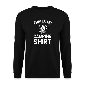 Ceci est ma chemise de camping - Sweat-shirt Unisexe - noir - Devant - Alina (178cm) & Michal (187cm)
