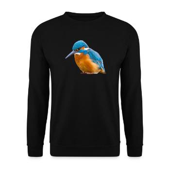 Eisvogel Kingfisher Alcedo Atthis Vogel Natur - Unisex Pullover - Schwarz - Vorne - Alina (178cm) & Michal (187cm)