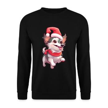 Xmas Paw Delight - Unisex Sweatshirt - black - Front - Alina (178cm) & Michal (187cm)