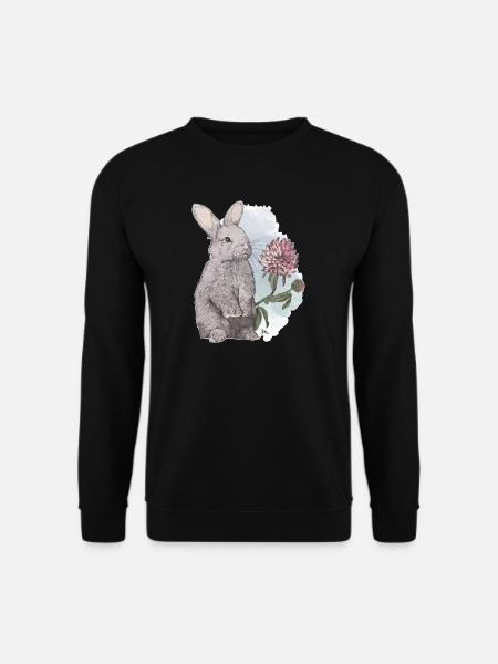 Veganuary 2024 Kaninchen - Unisex Pullover - Schwarz