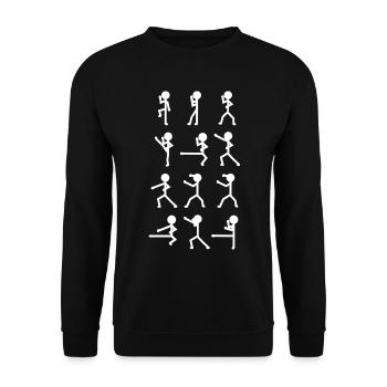 Karate Stick Figures - Unisex Sweatshirt - black - Front - Alina (178cm) & Michal (187cm)