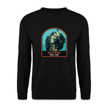 Découvrez la splendeur de Bled en Slovénie - Sweat-shirt Unisexe - noir - Devant - Alina (178cm) & Michal (187cm)
