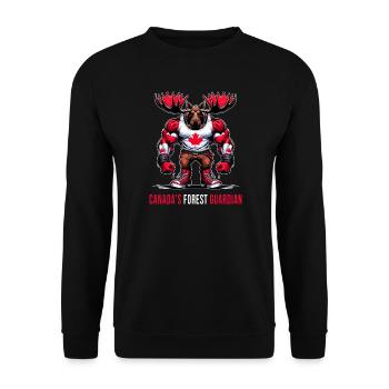 Le wapiti de la Garde forestière canadienne - Sweat-shirt Unisexe - noir - Devant - Alina (178cm) & Michal (187cm)