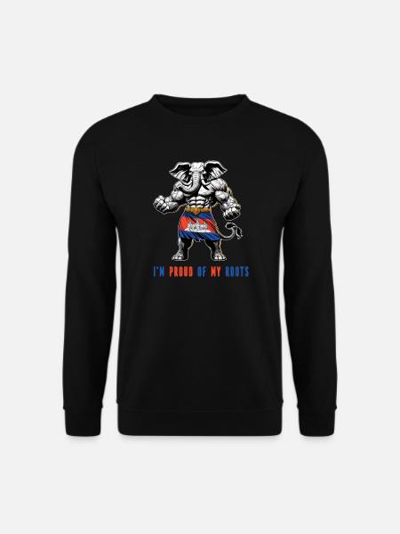 Ich bin stolz auf meine Fährten Kambodscha - Unisex Pullover - Schwarz