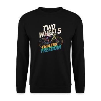 Liberté infinie Deux roues vélo design - Sweat-shirt Unisexe - noir - Devant - Alina (178cm) & Michal (187cm)