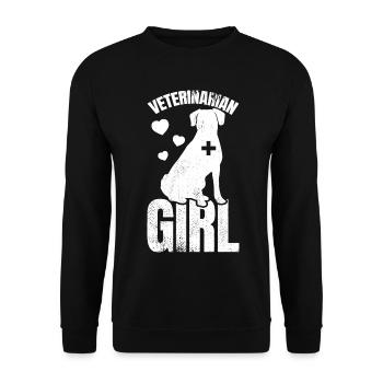 Vet - Unisex Sweatshirt - black - Front - Alina (178cm) & Michal (187cm)