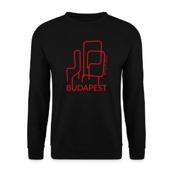 Budapest Klettergerüst - Unisex Pullover - Schwarz - Vorne - Alina (178cm) & Michal (187cm)