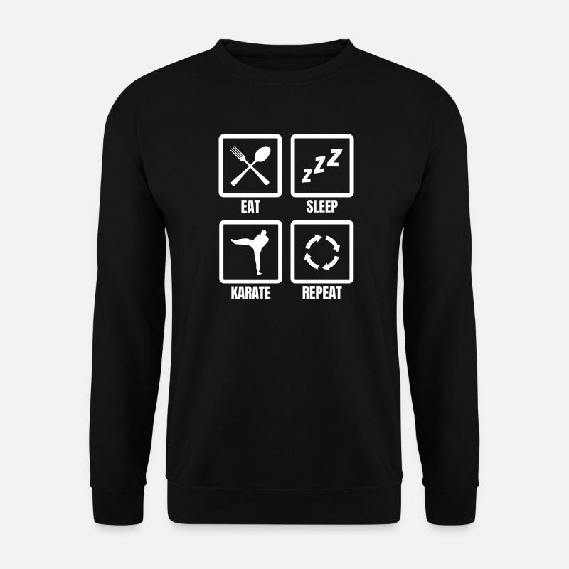 Eat Sleep Karate Repeat - Unisex Sweatshirt - black