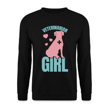 Vet - Unisex Sweatshirt - black - Front - Alina (178cm) & Michal (187cm)