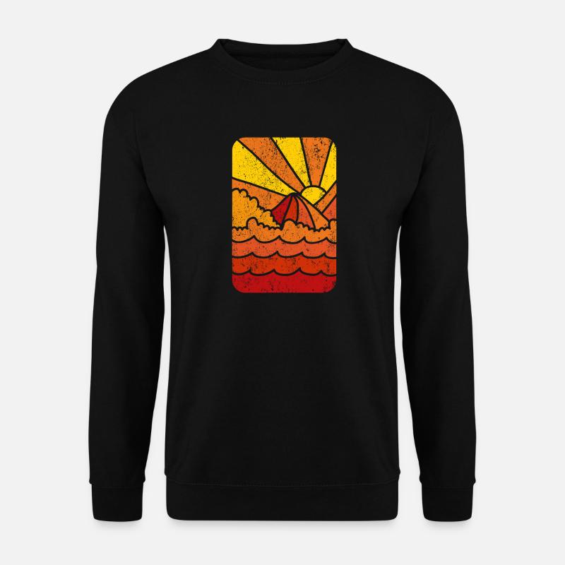 Retro Marine Sunset - Unisex Sweatshirt - black