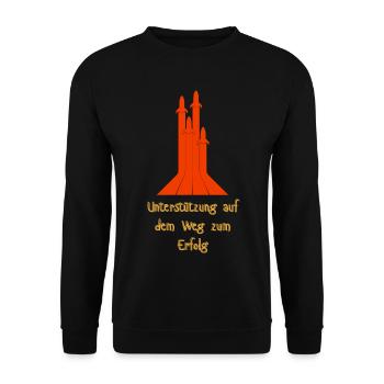 Support on the way to success - Unisex Sweatshirt - black - Front - Alina (178cm) & Michal (187cm)