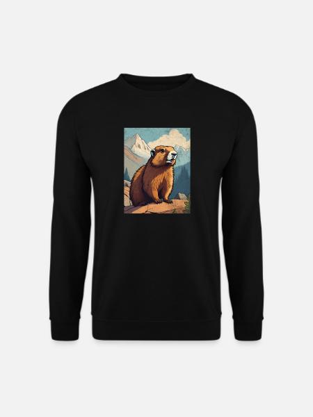 Marmot in the mountains - Unisex Sweatshirt - black
