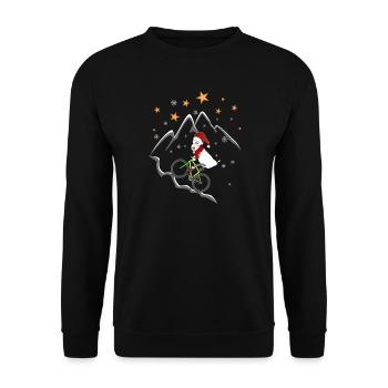 Noël VTT - Sweat-shirt Unisexe - noir - Devant - Alina (178cm) & Michal (187cm)