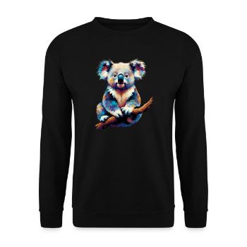 Koala - Unisex Sweatshirt - black - Front - Alina (178cm) & Michal (187cm)