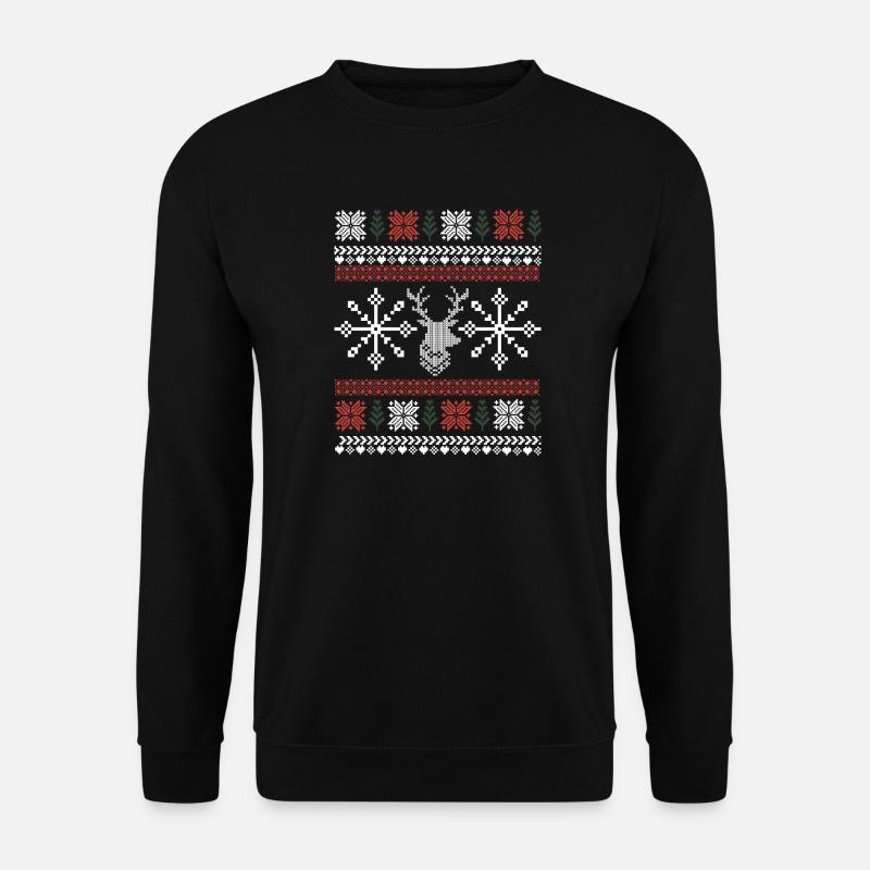 Retro Christmas Pattern - Unisex Sweatshirt - black