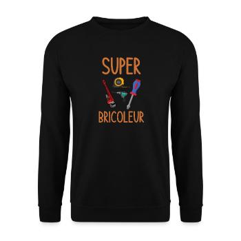 Super Bricoleur Outils Vintage - Sweat-shirt Unisexe - noir - Devant - Alina (178cm) & Michal (187cm)