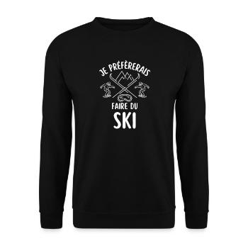 Sports d hiver faire du ski - Sweat-shirt Unisexe - noir - Devant - Alina (178cm) & Michal (187cm)