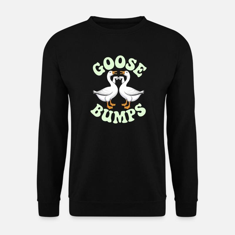 Goose Duo Heart Emblem - Unisex Sweatshirt - black