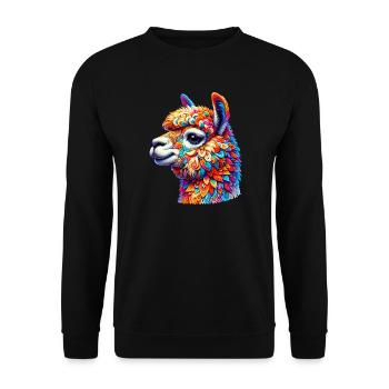 Alpaka - Unisex Pullover - Schwarz - Vorne - Alina (178cm) & Michal (187cm)