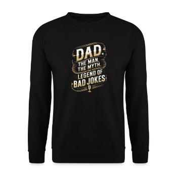 Dad: Legend of Bad Jokes - Funny Father's Day Gift - Sweat-shirt Unisexe - noir - Devant - Alina (178cm) & Michal (187cm)