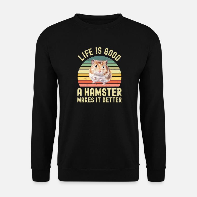 Hamster - Unisex Pullover - Schwarz