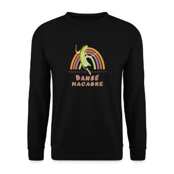 Funny Dancing Banana - Unisex Sweatshirt - black - Front - Alina (178cm) & Michal (187cm)