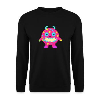 süsses und lustiges knuddel-kuschel monster kinder - Unisex Pullover - Schwarz - Vorne - Alina (178cm) & Michal (187cm)