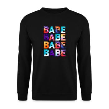 Babe Schatz party ladies girls celebrate Girlie - Unisex Sweatshirt - black - Front - Alina (178cm) & Michal (187cm)