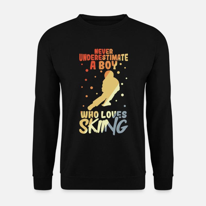 Lustiger Skijunge - Unisex Pullover - Schwarz