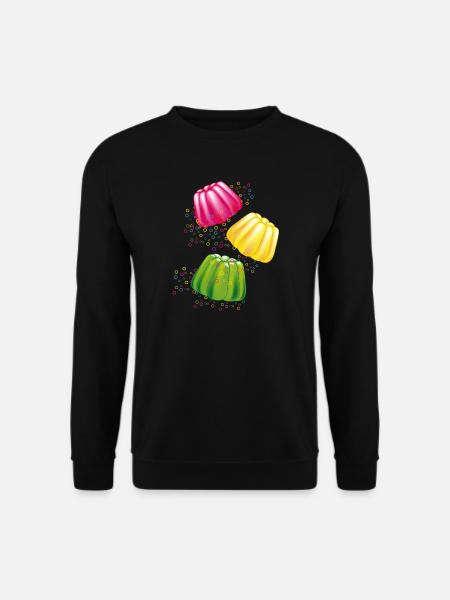 Bunte Götterspeisen–Dessert-Motiv mit Retro-Charme - Unisex Pullover - Schwarz