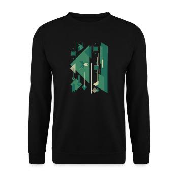 Abstract Gum Figure - Unisex Sweatshirt - black - Front - Alina (178cm) & Michal (187cm)