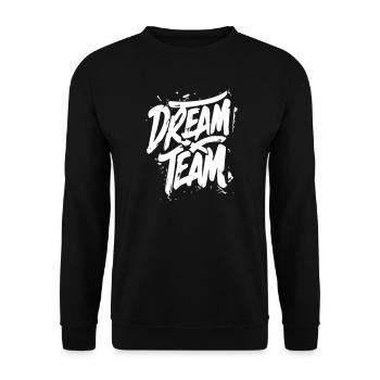Dream Team - Unisex Pullover - Schwarz - Vorne - Alina (178cm) & Michal (187cm)