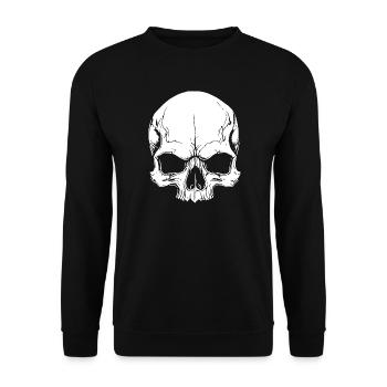 Cool skull design - Unisex Sweatshirt - black - Front - Alina (178cm) & Michal (187cm)