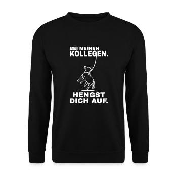 Stalling Yourself Up - White Text - Unisex Sweatshirt - black - Front - Alina (178cm) & Michal (187cm)