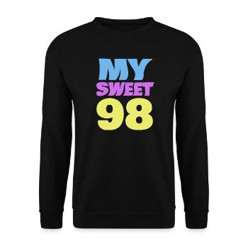 98 - Unisex Sweatshirt - black - Front - Alina (178cm) & Michal (187cm)
