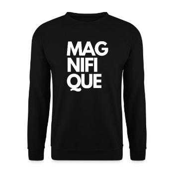 Magnifique - Unisex Sweatshirt - black - Front - Alina (178cm) & Michal (187cm)