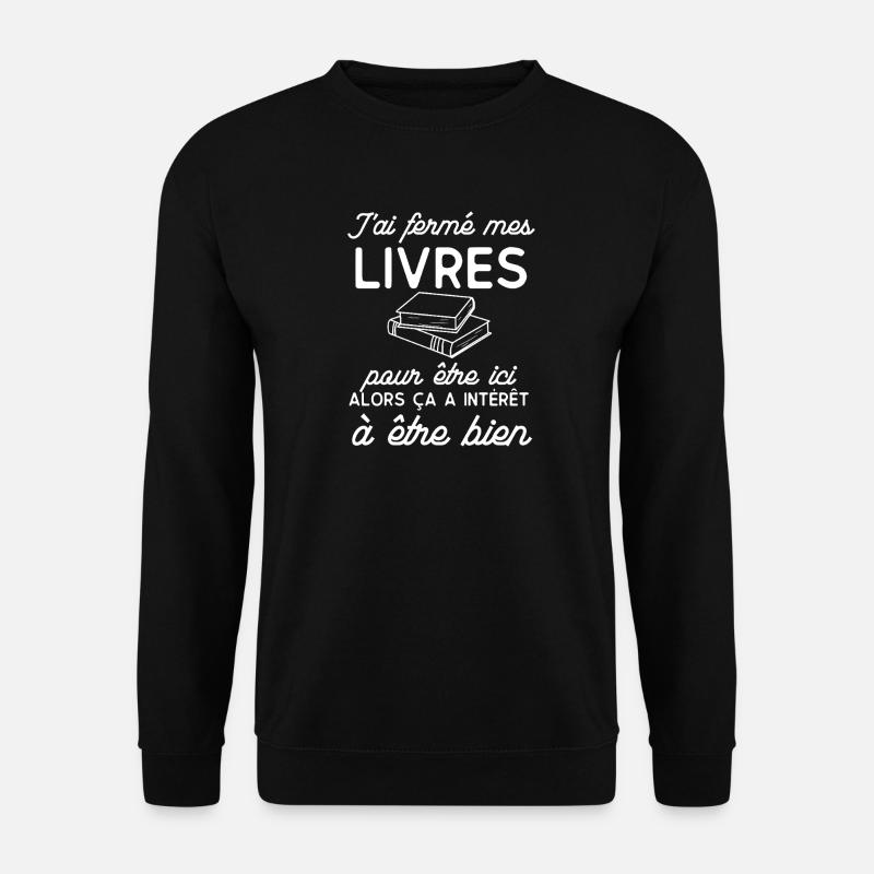 Bücher, die mich hier schulen - Unisex Pullover - Schwarz
