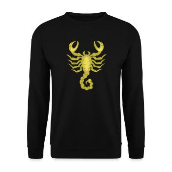 Sternzeichen Skorpion - Unisex Pullover - Schwarz - Vorne - Alina (178cm) & Michal (187cm)