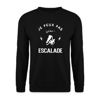 I can't I climbed climber humor - Unisex Sweatshirt - black - Front - Alina (178cm) & Michal (187cm)