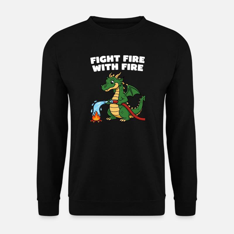 Dragon rescue with water jet - Unisex Sweatshirt - black