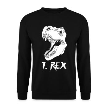 Le tyrannosaure blanc - Sweat-shirt Unisexe - noir - Devant - Alina (178cm) & Michal (187cm)