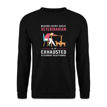 Receptionist Medicine Receptionist - Unisex Sweatshirt - black - Front - Alina (178cm) & Michal (187cm)