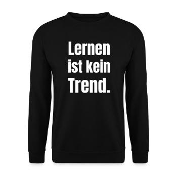 L’apprentissage n’est pas une tendance Erreur de frappe - Sweat-shirt Unisexe - noir - Devant - Alina (178cm) & Michal (187cm)