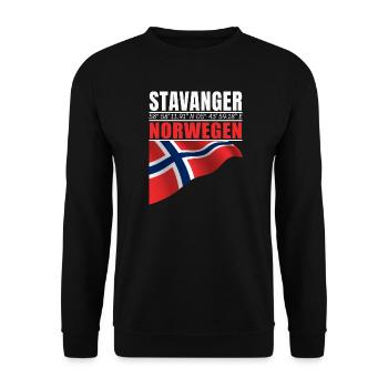 Stavanger - Unisex Sweatshirt - black - Front - Alina (178cm) & Michal (187cm)