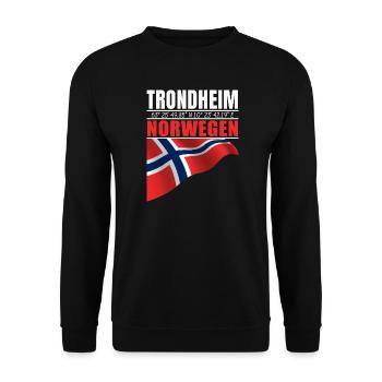 Trondheim - Unisex Sweatshirt - black - Front - Alina (178cm) & Michal (187cm)