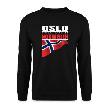 Oslo - Unisex Sweatshirt - black - Front - Alina (178cm) & Michal (187cm)