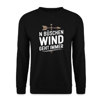 Le vent des buissons de N dit toujours pour les marins - Sweat-shirt Unisexe - noir - Devant - Alina (178cm) & Michal (187cm)